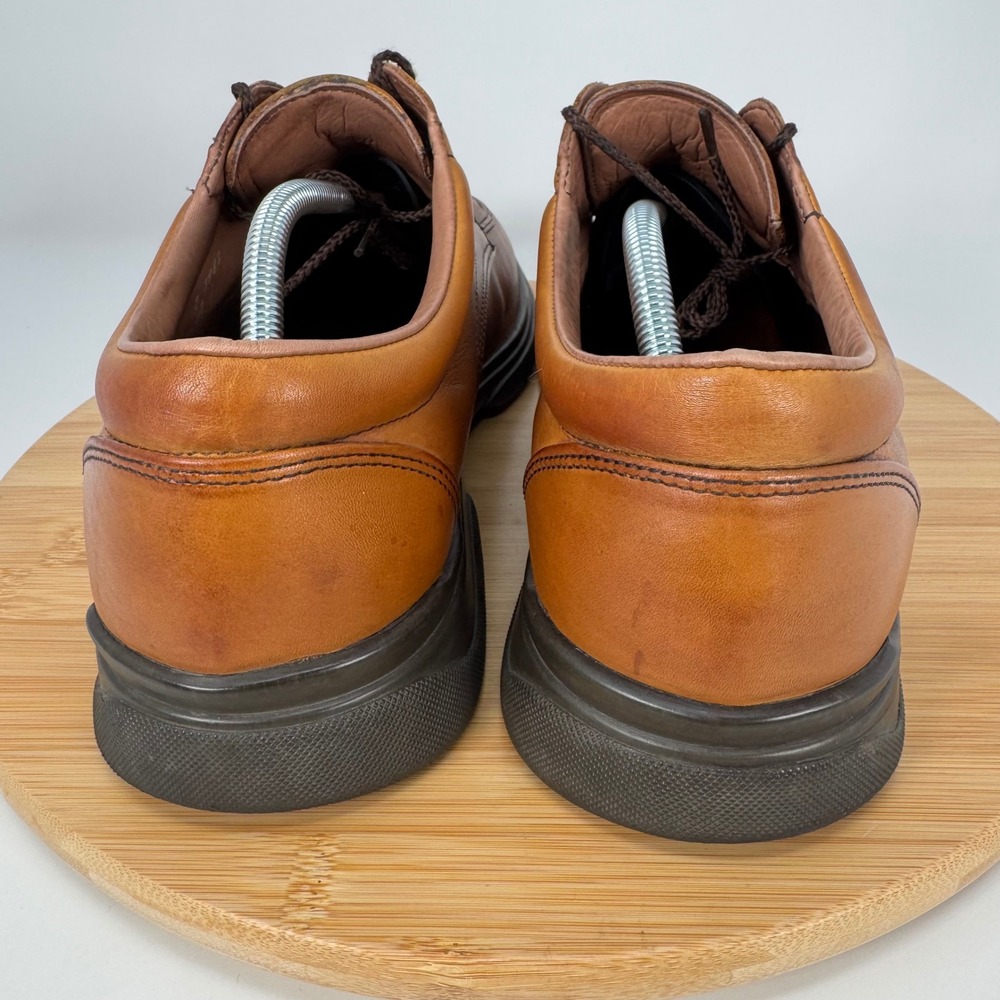 Allen Edmonds Passenger Tan Leather Moc Toe Derby Shoes Mens 12 D 3962 - Picture 6 of 11